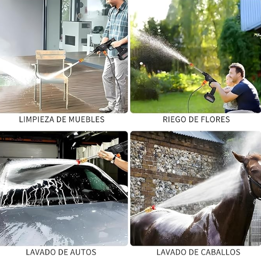 ¡Transforma Tu Limpieza en Minutos! Hidrolavadora Portátil con 2 Baterías de 48V